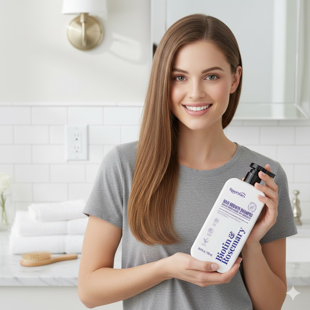 Best Anti Hair Fall Shampoos On Amazon, AI-generated editorial image for illustrative purposes.