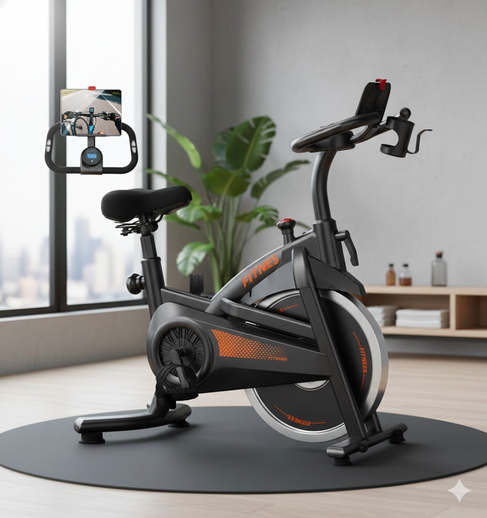 Best Exercise Bikes For Home Fitness, AI-generated editorial image for illustrative purposes.