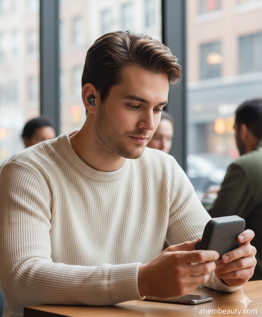 Best Durable Earbuds Under 50 Dollars, AI-generated editorial image for illustrative purposes. CMF Buds Pro 2 concept with smart dial charging case, hybrid ANC for commuting and cafés, dual driver sound for immersive listening, and durable everyday carry build with stable fit and reliable connection.