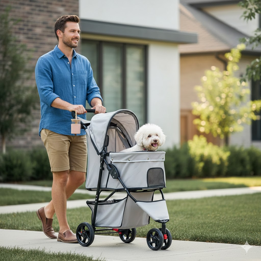 Best Dog Strollers for Small Dogs, AI-generated editorial image for illustrative purposes.