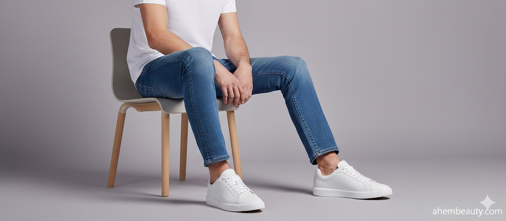 Best White Sneakers For Men,AI-generated editorial image for illustrative purposes.