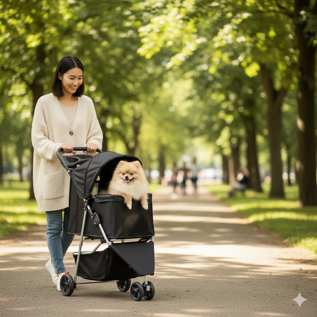 Best Dog Strollers for Small Dogs, AI-generated editorial image for illustrative purposes.