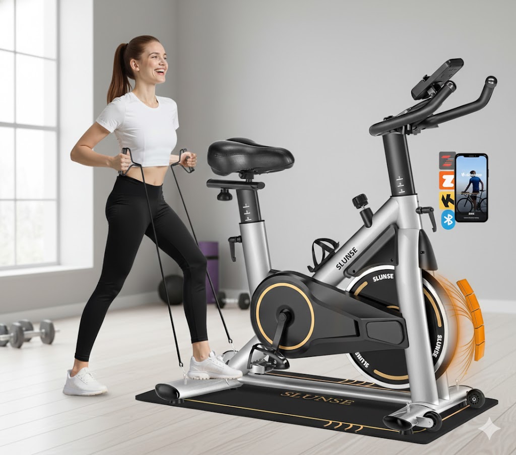 Best Exercise Bikes For Home Fitness, AI-generated editorial image for illustrative purposes.