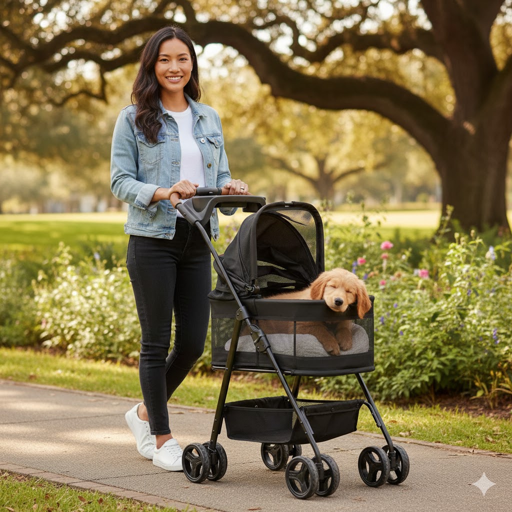 Best Dog Strollers for Small Dogs, AI-generated editorial image for illustrative purposes.