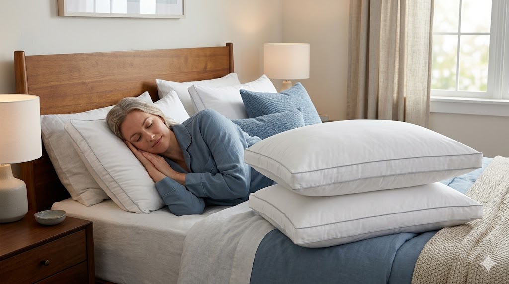 Best Pillows For Sleeping, AI-generated editorial image for illustrative purposes.