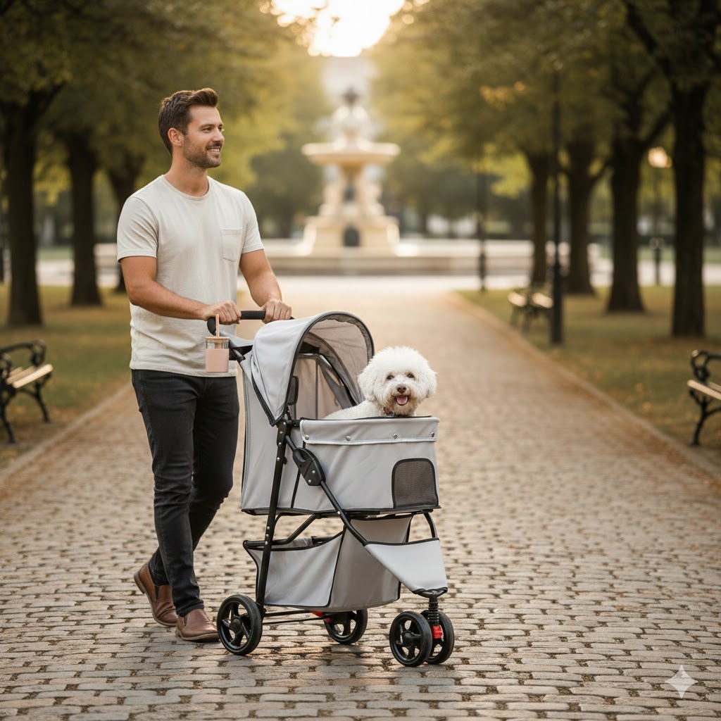 Best Dog Strollers for Small Dogs, AI-generated editorial image for illustrative purposes.