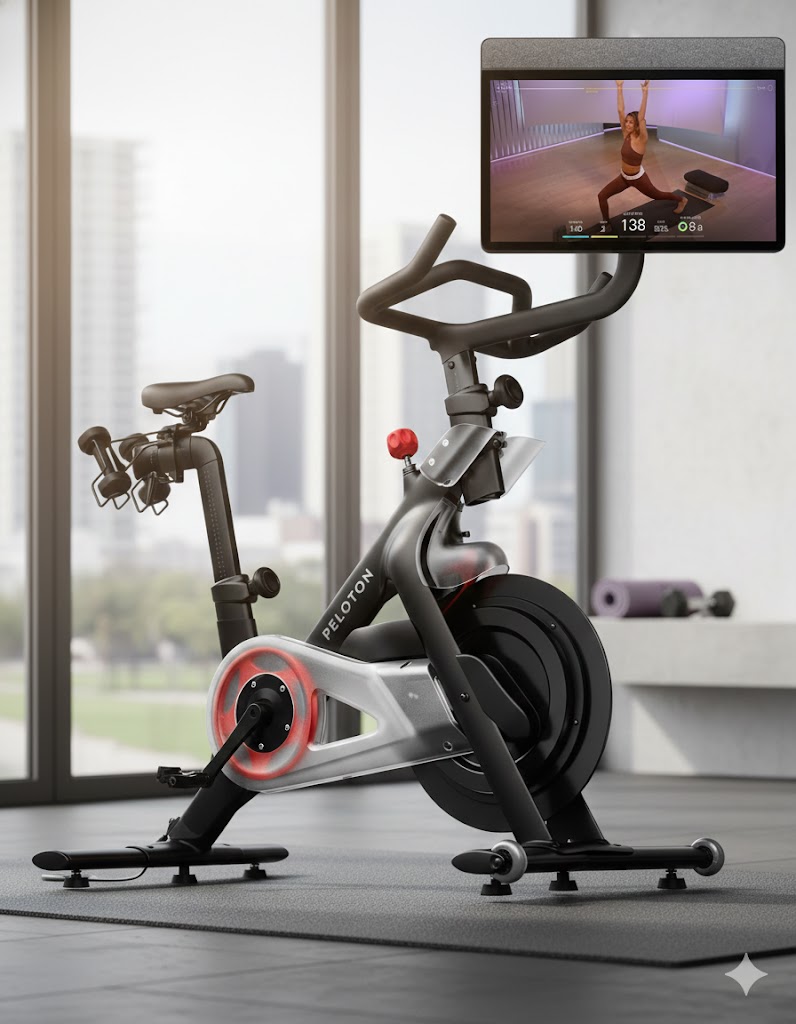 Best Exercise Bikes For Home Fitness, AI-generated editorial image for illustrative purposes.