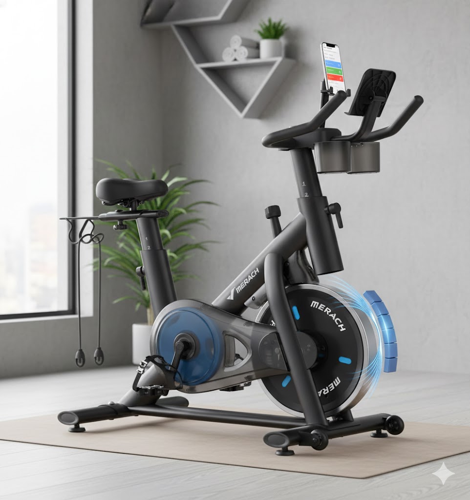 Best Exercise Bikes For Home Fitness, AI-generated editorial image for illustrative purposes.