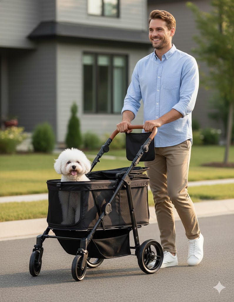 Best Dog Strollers for Small Dogs, AI-generated editorial image for illustrative purposes.