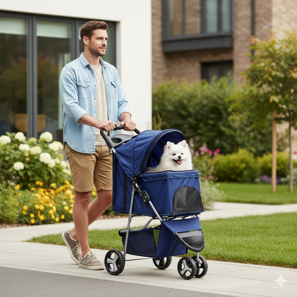 Best Dog Strollers for Small Dogs, AI-generated editorial image for illustrative purposes.