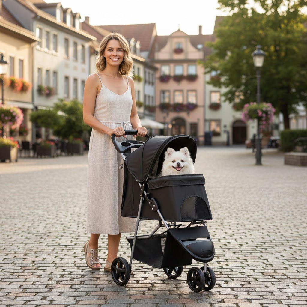 Best Dog Strollers for Small Dogs, AI-generated editorial image for illustrative purposes.