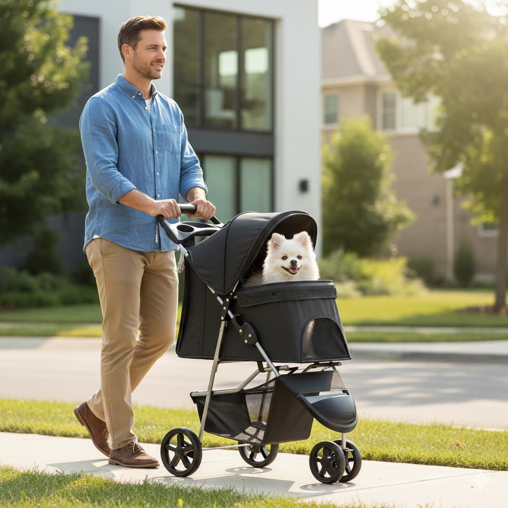 Best Dog Strollers for Small Dogs, AI-generated editorial image for illustrative purposes.