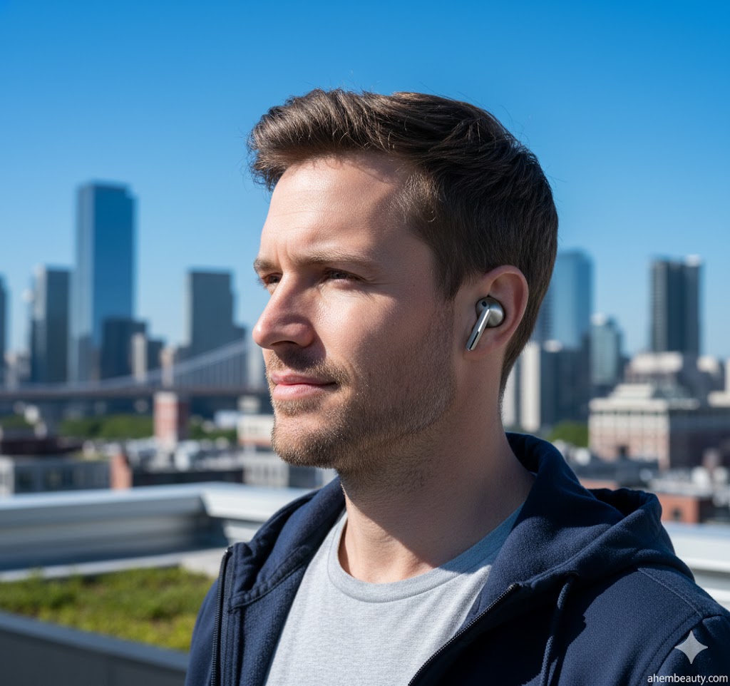 Best Noise-Cancelling Earbuds,AI-generated editorial image for illustrative purposes.