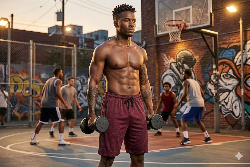 Best Gym Shorts for Men, AI-generated editorial image for illustrative purposes.