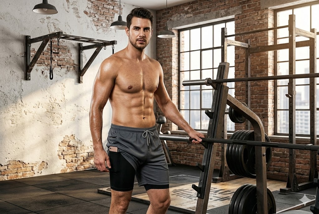 Best Gym Shorts for Men, AI-generated editorial image for illustrative purposes.