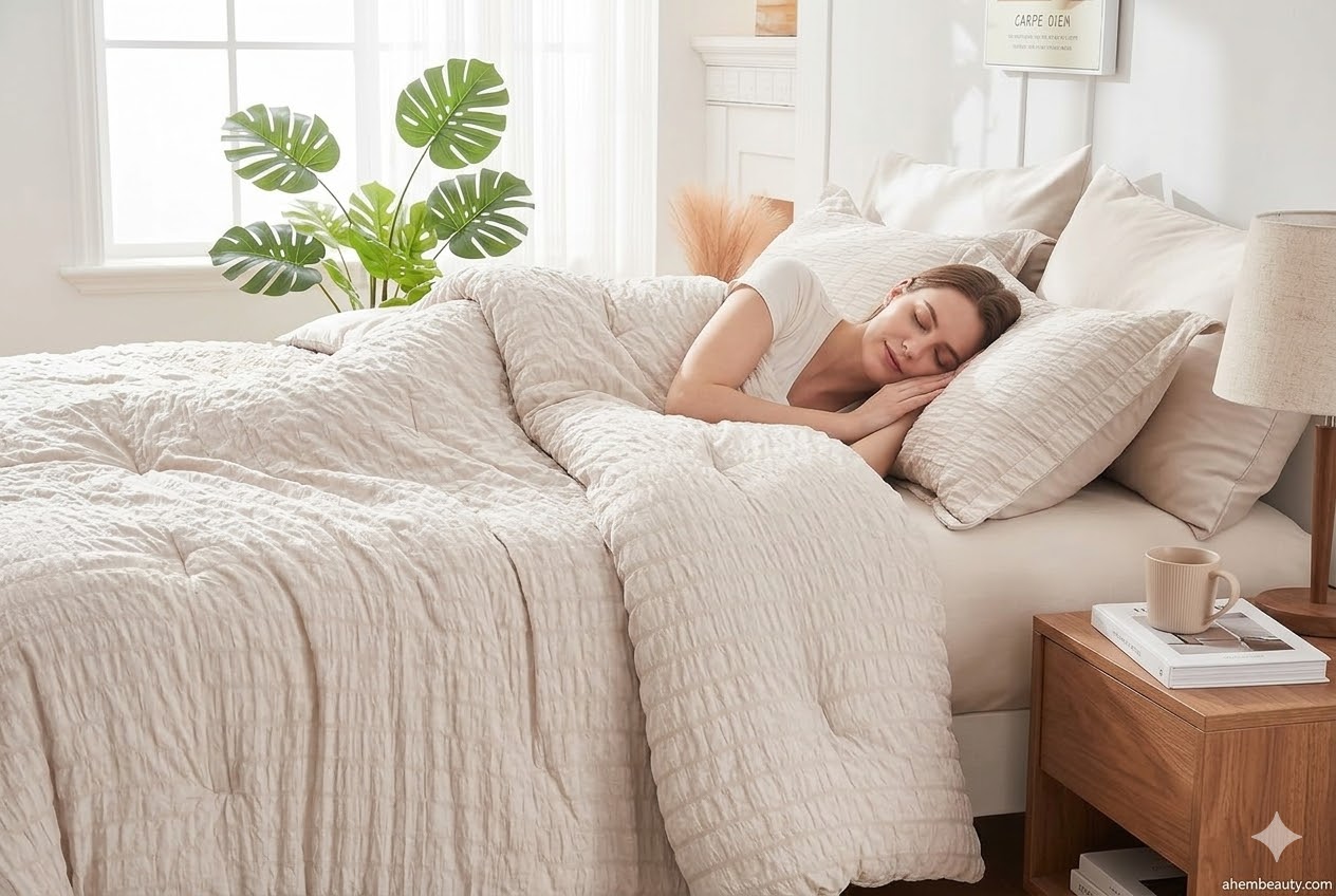 Best Comforters For Better Sleep, AI-generated editorial image for illustrative purposes.