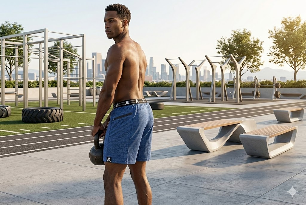 Best Gym Shorts for Men, AI-generated editorial image for illustrative purposes.