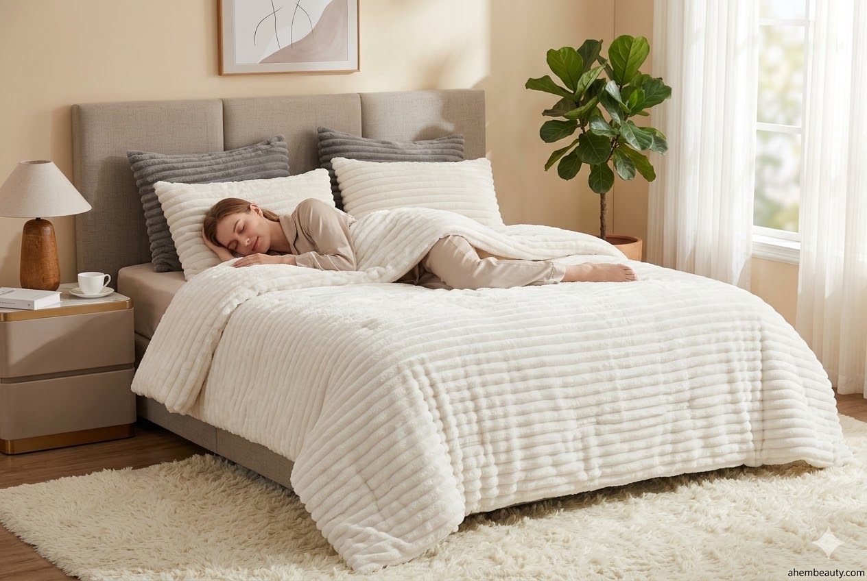 Best Comforters For Better Sleep, AI-generated editorial image for illustrative purposes.