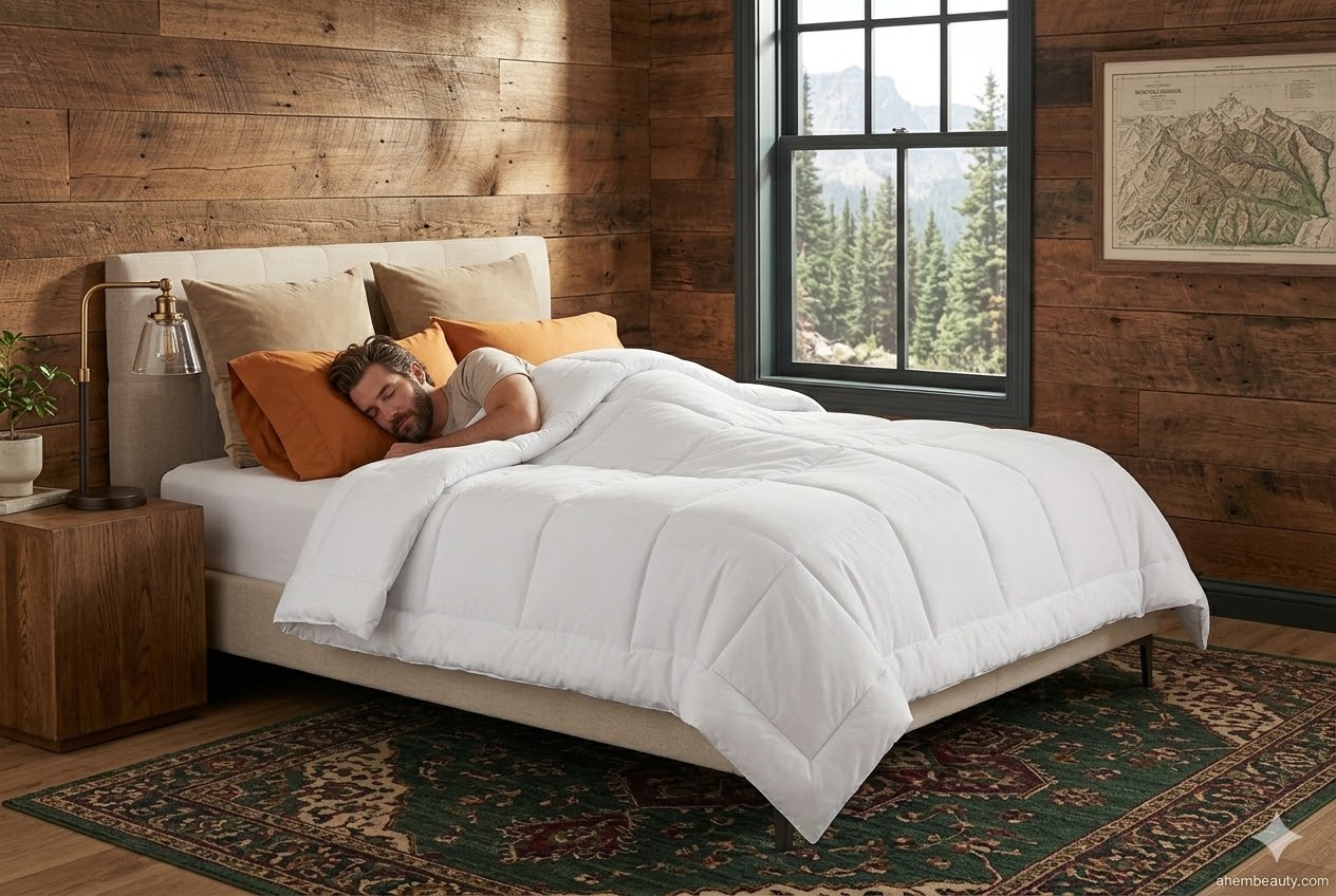 Best Comforters For Better Sleep, AI-generated editorial image for illustrative purposes.