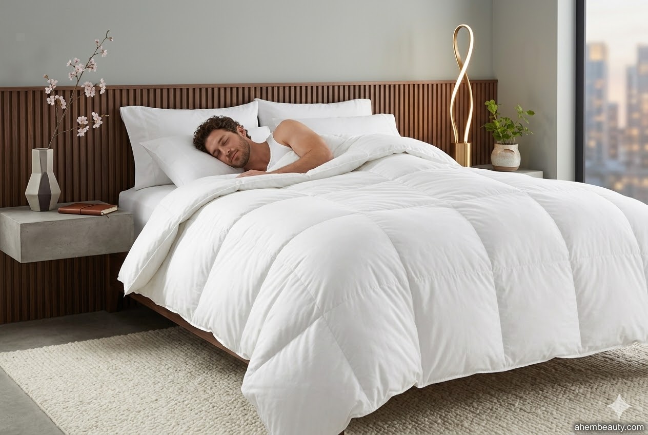 Best Comforters For Better Sleep, AI-generated editorial image for illustrative purposes.