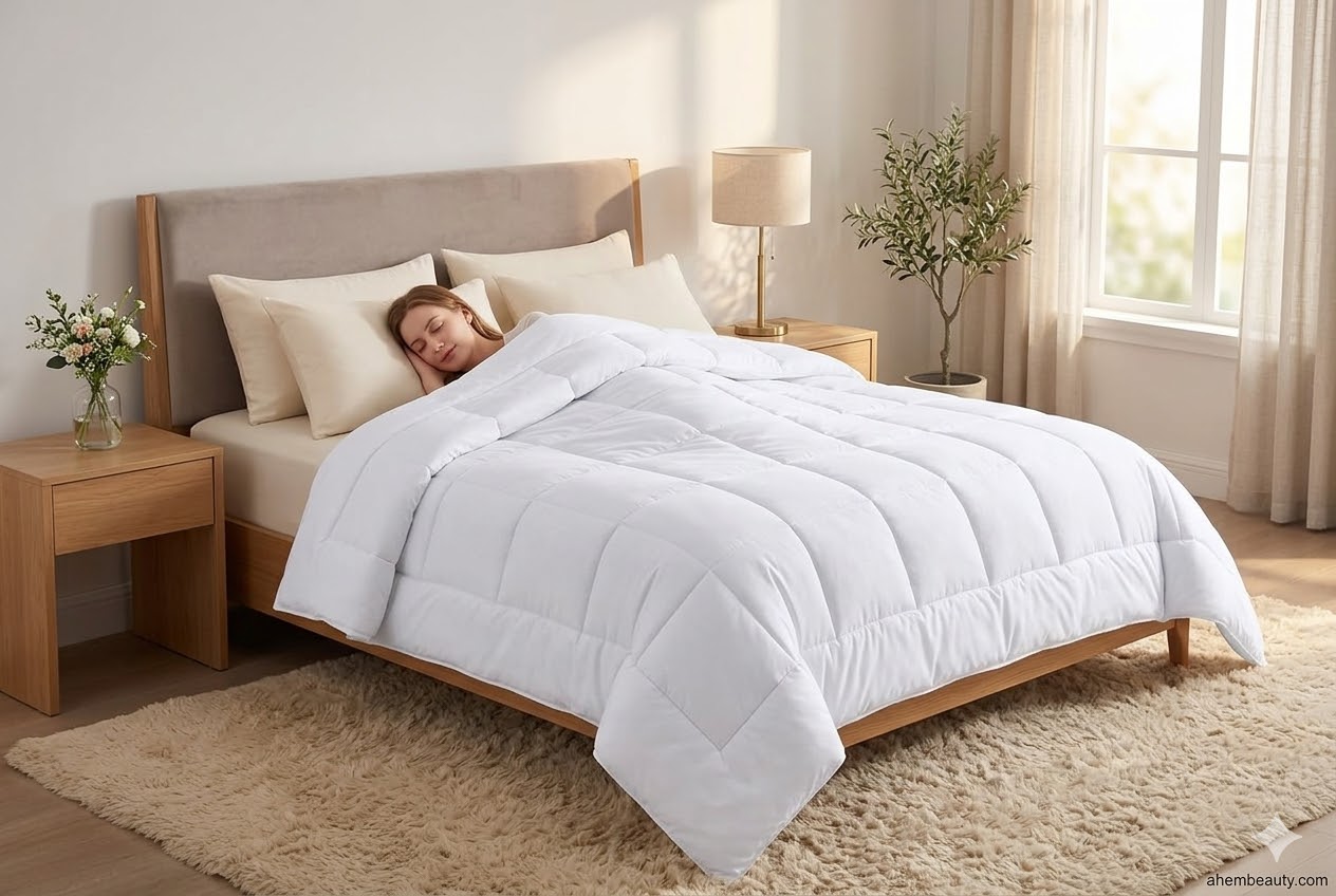 Best Comforters For Better Sleep, AI-generated editorial image for illustrative purposes.