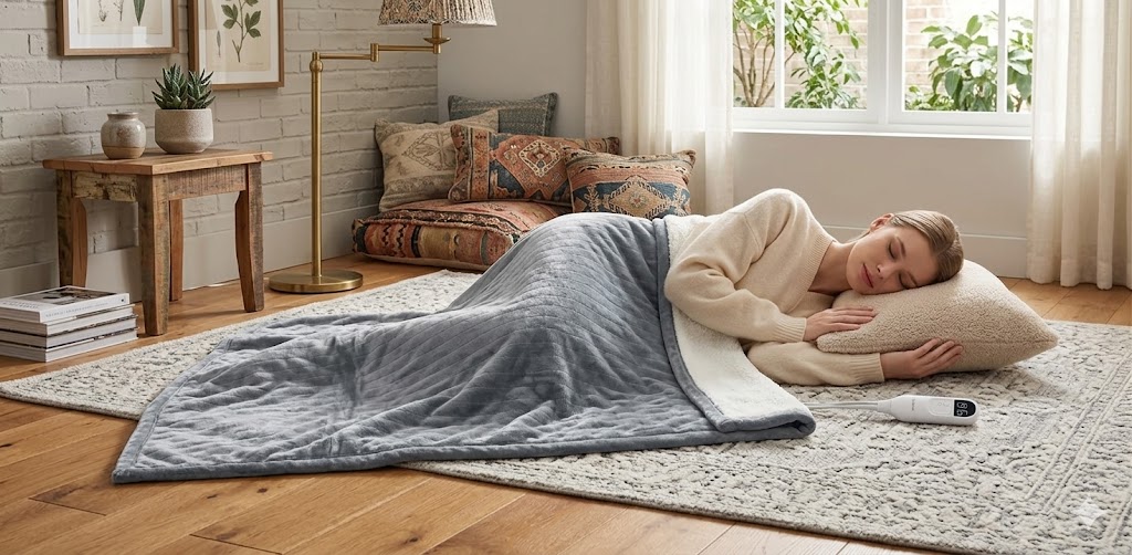 Best Heated Throw Blankets for Cozy Warmth, AI-generated editorial image for illustrative purposes.
