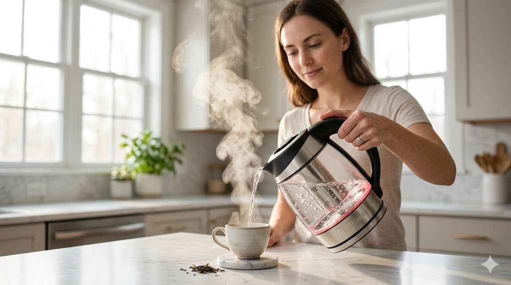 BBest Electric Kettles for Fast Boiling,AI-generated editorial image for illustrative purposes.