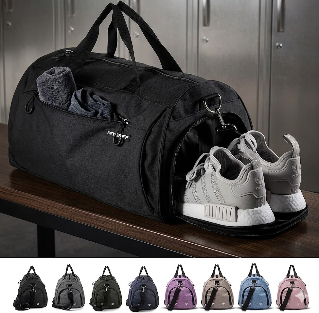 Best Gym Bags with Shoe Compartment, AI-generated editorial image for illustrative purposes.