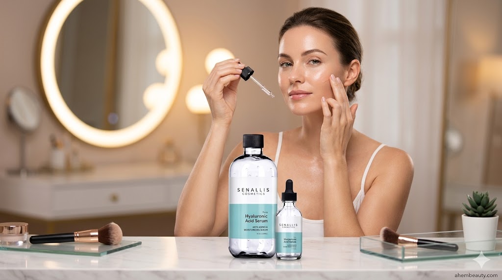 Best Hyaluronic Acid Serums for Deep Hydration, AI-generated editorial image for illustrative purposes.