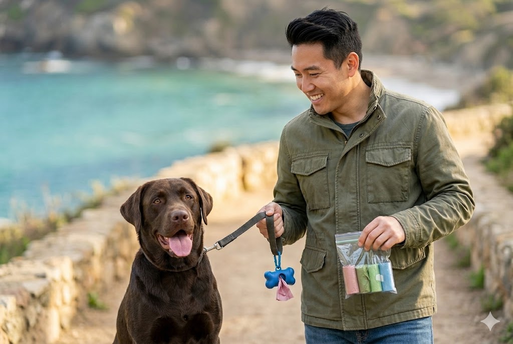 Best Dog Poop Bags, AI-generated editorial image for illustrative purposes.