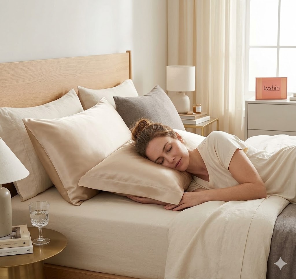 Best Silk Pillowcase Sets, AI-generated editorial image for illustrative purposes.