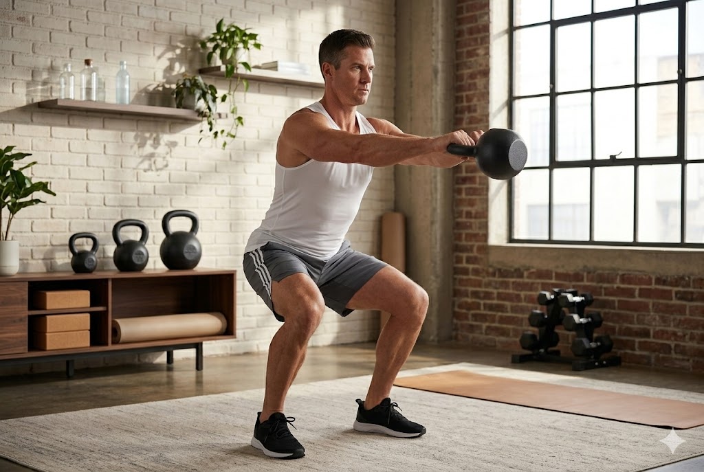 Best Kettlebells for Home Gyms, AI-generated editorial image for illustrative purposes.