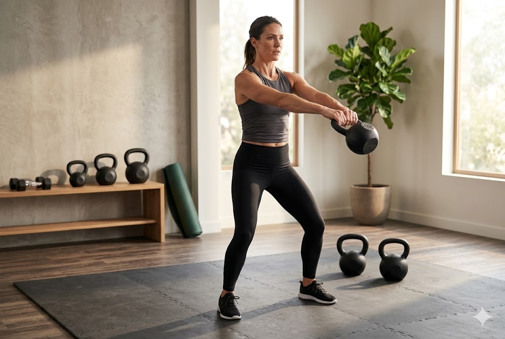 Best Kettlebells for Home Gyms, AI-generated editorial image for illustrative purposes.