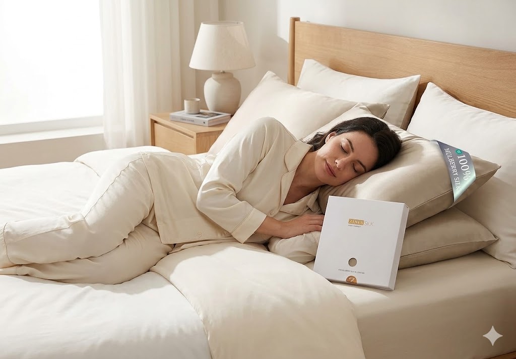 Best Silk Pillowcase Sets, AI-generated editorial image for illustrative purposes.