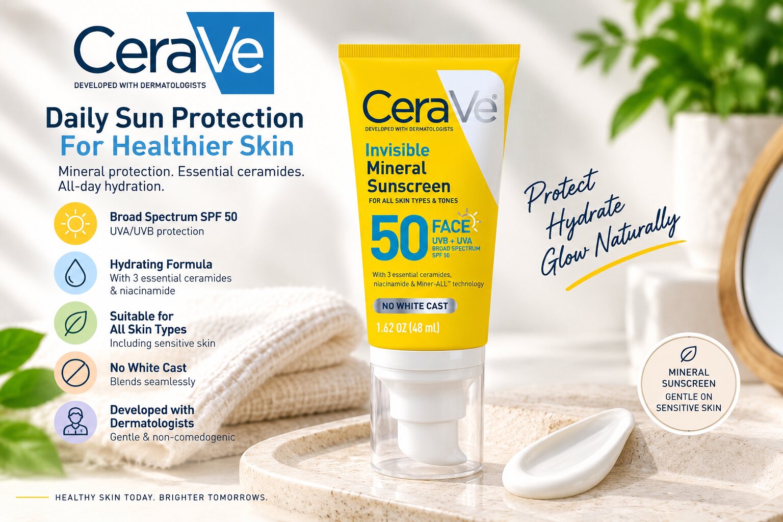 Best Sunscreens for Daily Use, AI-generated editorial image for illustrative purposes.