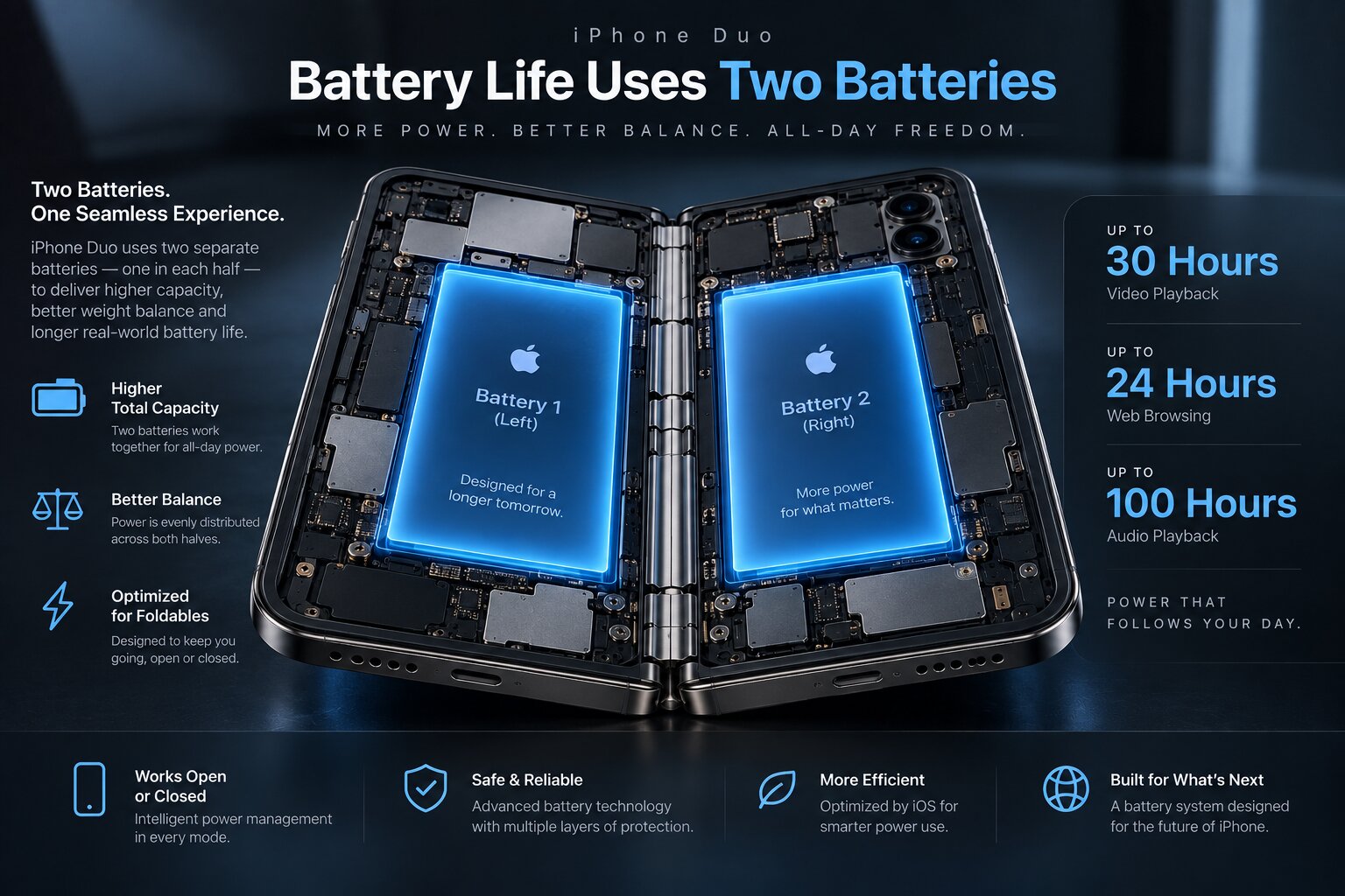 iPhone Duo dual battery architecture