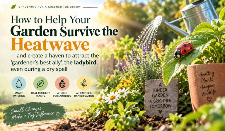How to protect a garden during a heatwave and attract ladybirds naturally