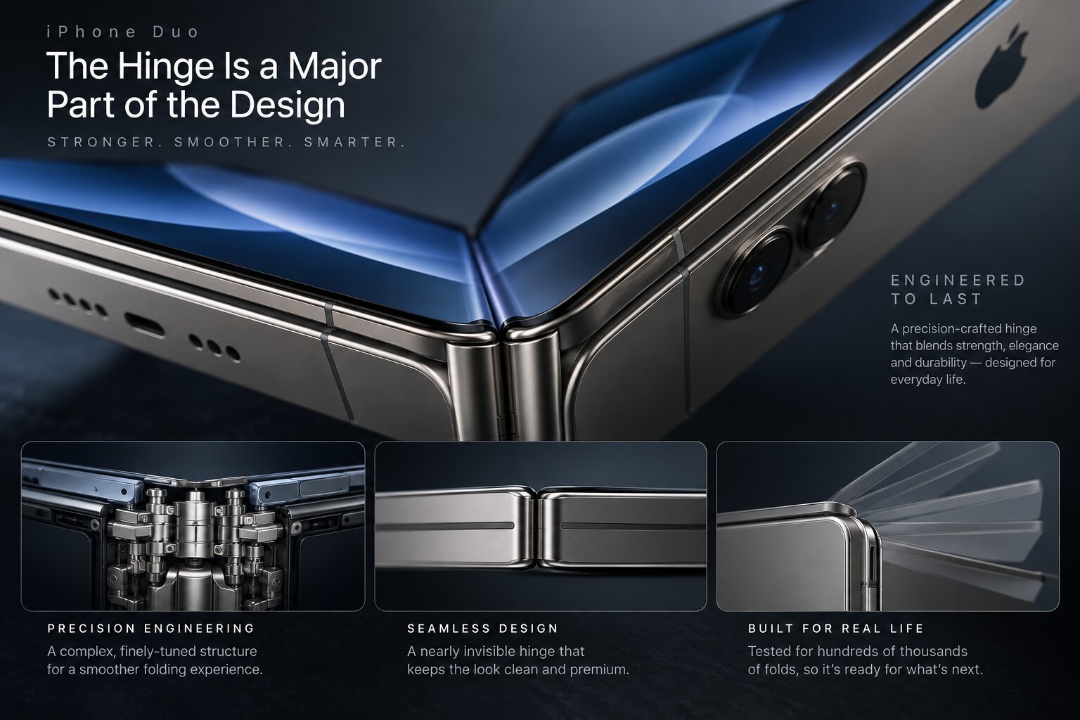 iPhone Duo foldable hinge design
