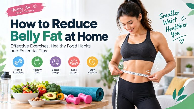 How to Reduce Belly Fat at Home: Exercises, Diet and Tips